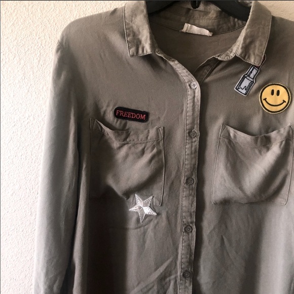 Sophi Rue Green Army Top - Picture 3 of 7